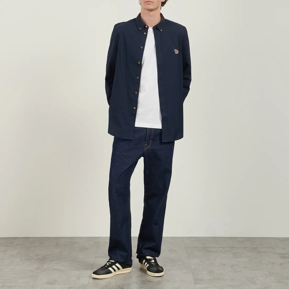 Paul Smith Мужская рубашка Zebra Logo Tailored Fit