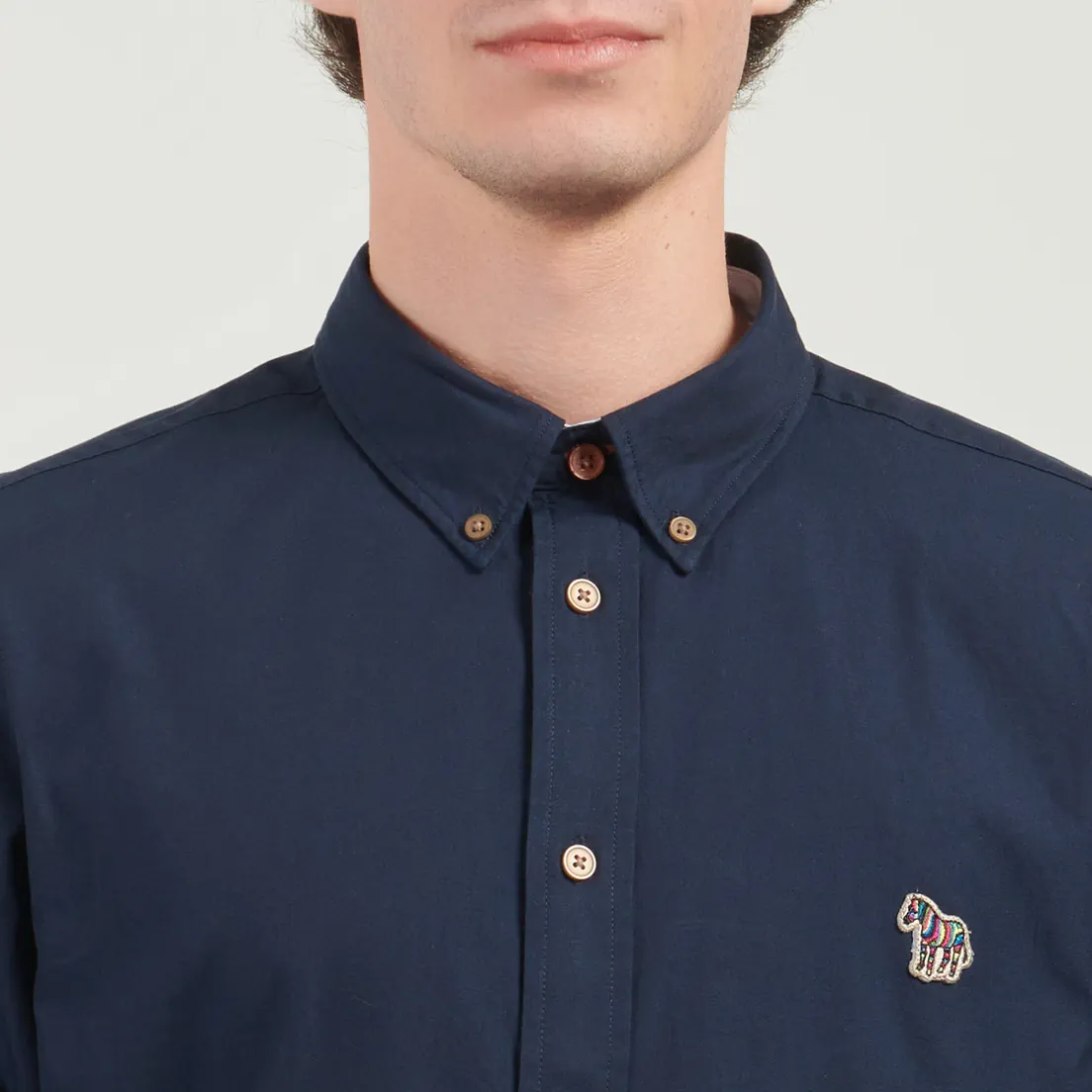 Paul Smith Мужская рубашка Zebra Logo Tailored Fit