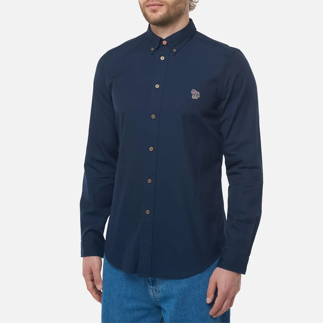 Paul Smith Мужская рубашка Zebra Logo Tailored Fit