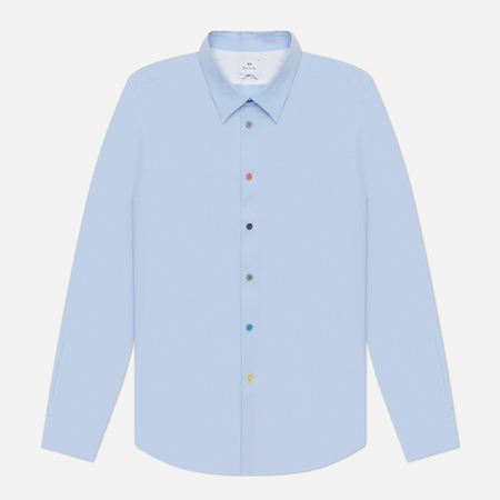  Мужская рубашка Paul Smith Multicolour Buttons Tailored Fit, цвет голубой, размер S