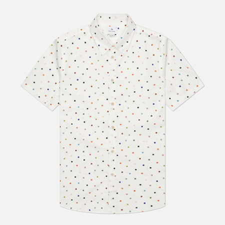 Мужская рубашка Paul Smith Tailored Fit Short Sleeve, цвет белый, размер S