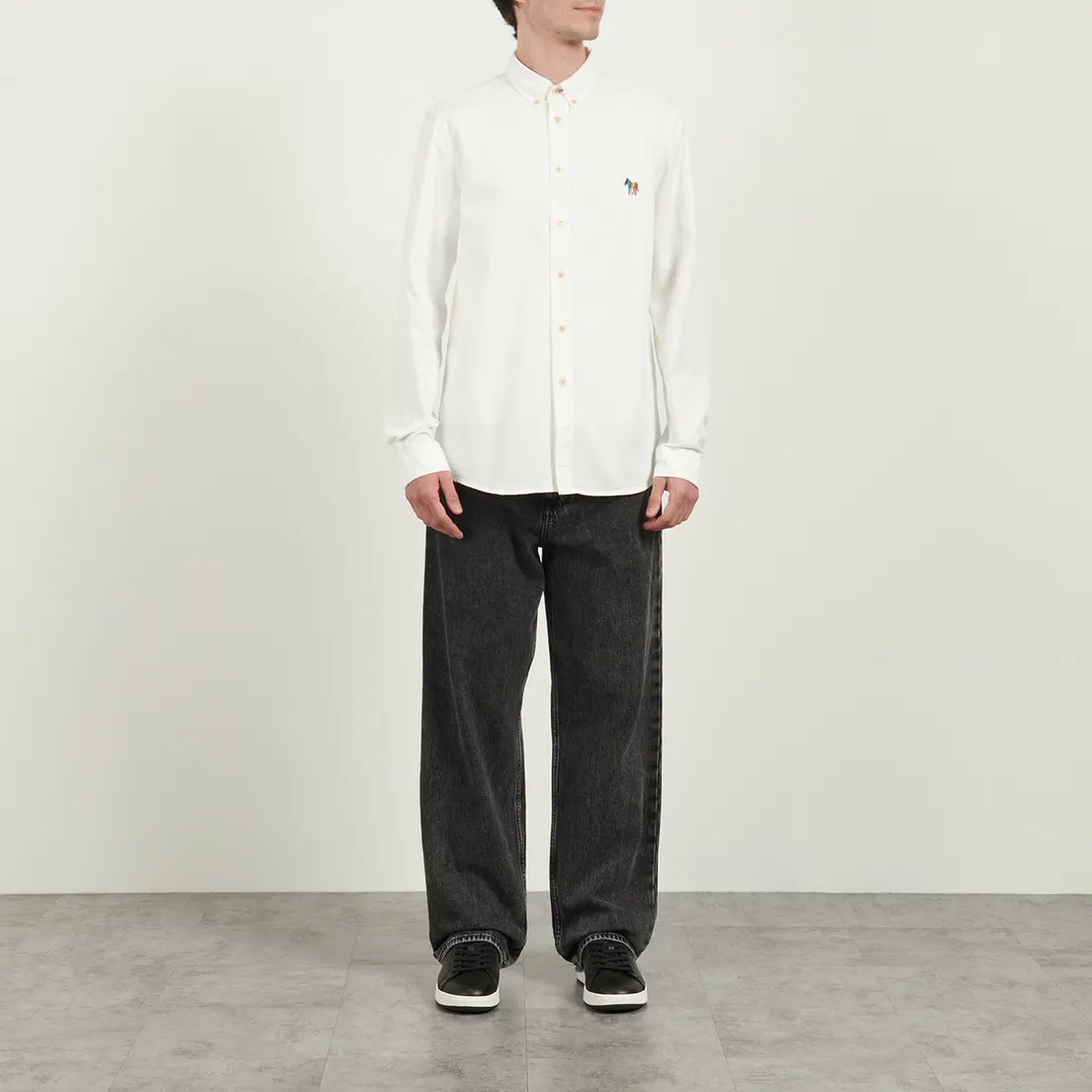Paul Smith Мужская рубашка Zebra Logo Regular Fit