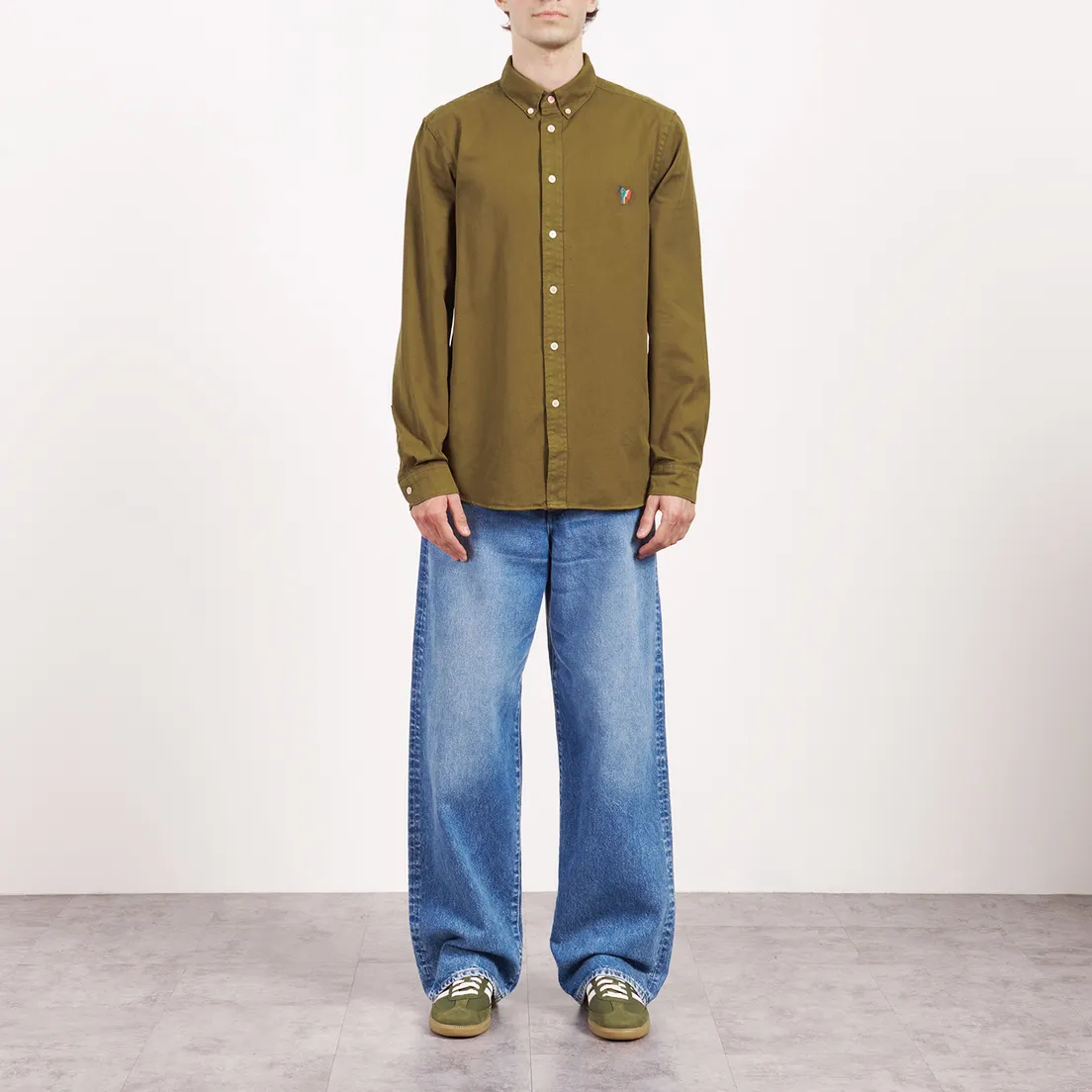 Paul Smith Мужская рубашка Zebra Logo Regular Fit