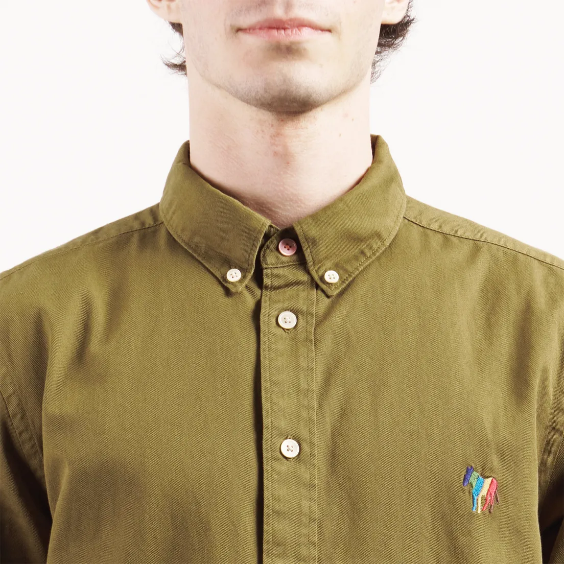 Paul Smith Мужская рубашка Zebra Logo Regular Fit