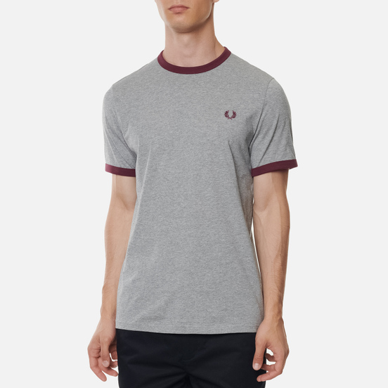 Мужская футболка Fred Perry Ringer Steel Marl