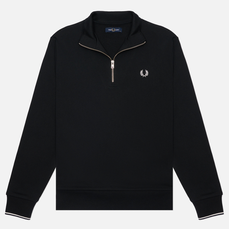 Мужская толстовка Fred Perry Half Zip, цвет чёрный, размер L