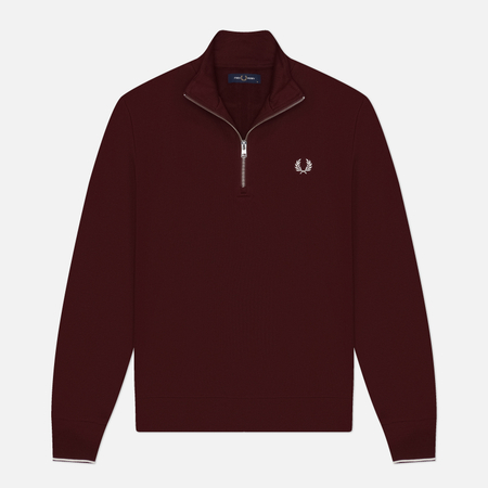 Мужская толстовка Fred Perry Half Zip, цвет бордовый, размер XL