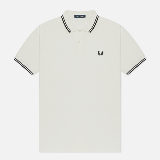 Мужское поло Fred Perry M3600 Twin Tipped Snow White/Graphite/Black