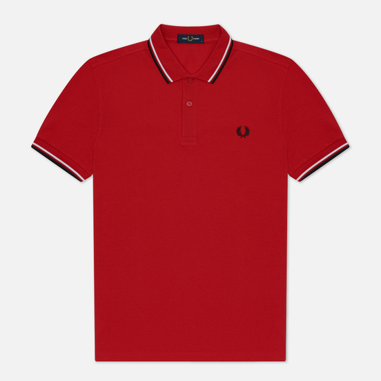 Мужское поло Fred Perry M3600 Twin Tipped Jester Red/White/Black