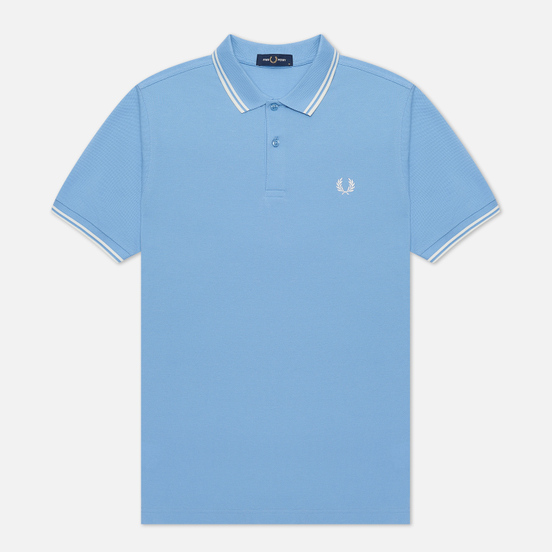 Мужское поло Fred Perry M3600 Twin Tipped Sky/Snow White/Snow White