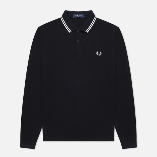 Мужской лонгслив Fred Perry Polo Twin Tipped Black/Porcelain
