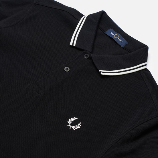 Мужской лонгслив Fred Perry Polo Twin Tipped Black/Porcelain