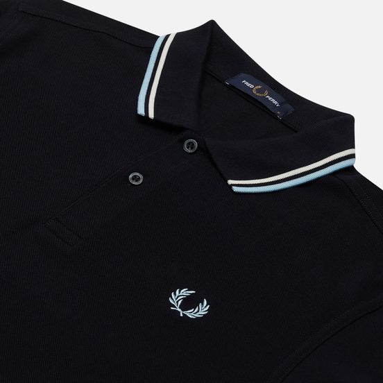 Мужской лонгслив Fred Perry Polo Twin Tipped Navy/Snow White/Ice