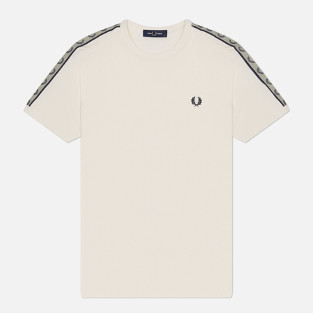 Мужская футболка Fred Perry Contrast Tape Ringer, цвет бежевый, размер L