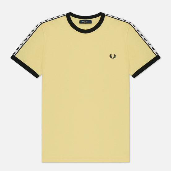 Мужская футболка Fred Perry Taped Ringer Daffodil/Black/White