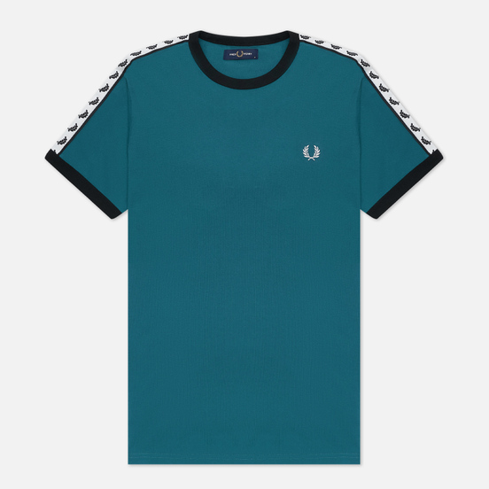 Мужская футболка Fred Perry Taped Ringer Light Petrol