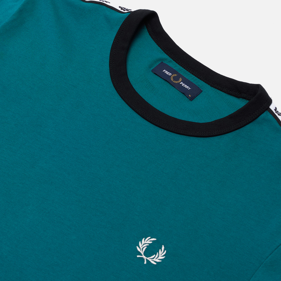 Мужская футболка Fred Perry Taped Ringer Light Petrol