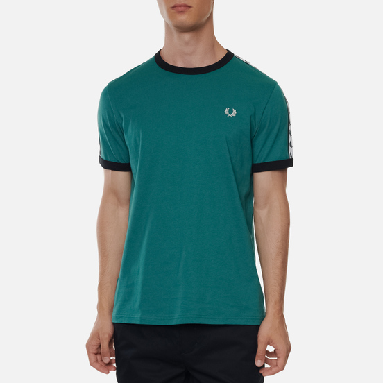 Мужская футболка Fred Perry Taped Ringer Light Petrol