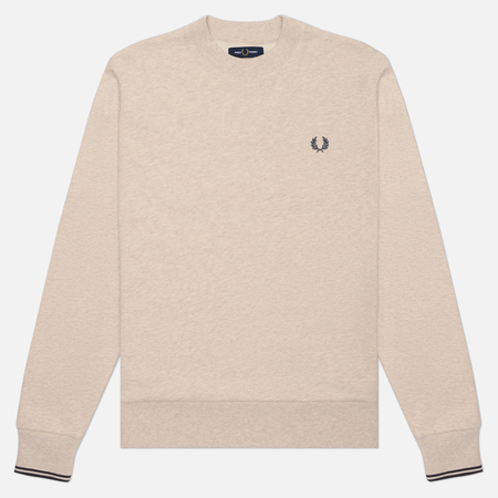 Мужская толстовка Fred Perry Crew Neck, цвет бежевый, размер M