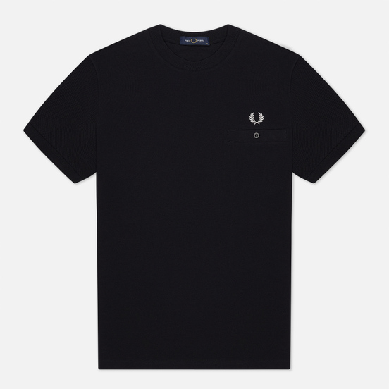 Мужская футболка Fred Perry Modernist Streetwear Pocket Detail Pique Black