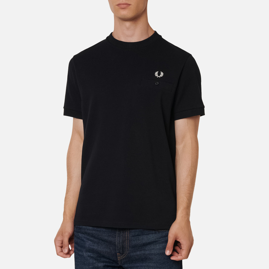 Мужская футболка Fred Perry Modernist Streetwear Pocket Detail Pique Black