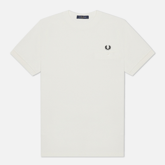 Мужская футболка Fred Perry Modernist Streetwear Pocket Detail Pique Snow White