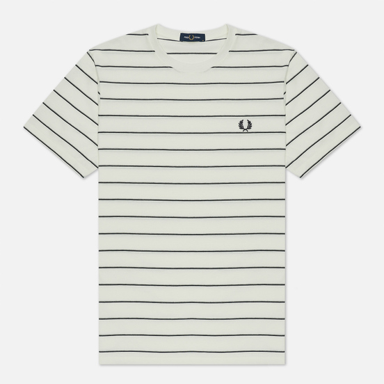 Мужская футболка Fred Perry Colour Block Fine Stripe Snow White