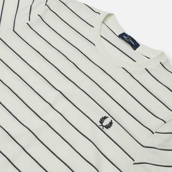 Мужская футболка Fred Perry Colour Block Fine Stripe Snow White