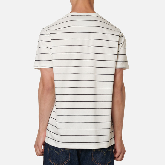Мужская футболка Fred Perry Colour Block Fine Stripe Snow White