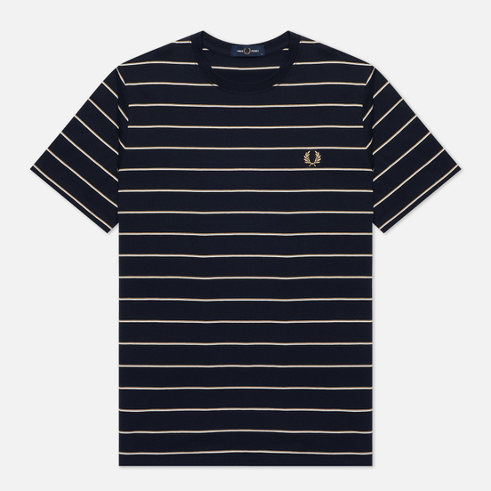 Мужская футболка Fred Perry Colour Block Fine Stripe Navy