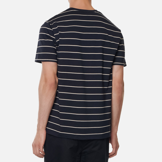 Мужская футболка Fred Perry Colour Block Fine Stripe Navy