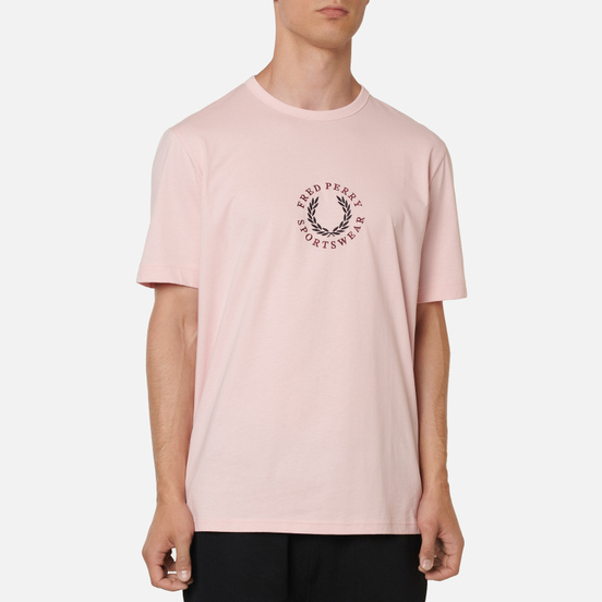 Мужская футболка Fred Perry Modernist Streetwear Branded Silver Pink