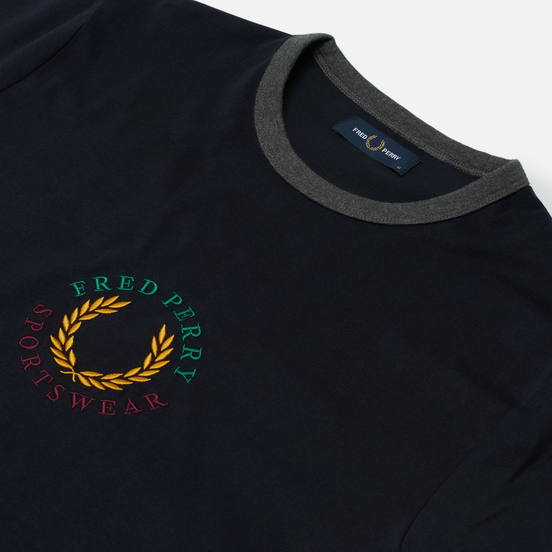 Мужская футболка Fred Perry Modernist Streetwear Branded Navy