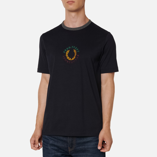 Мужская футболка Fred Perry Modernist Streetwear Branded Navy