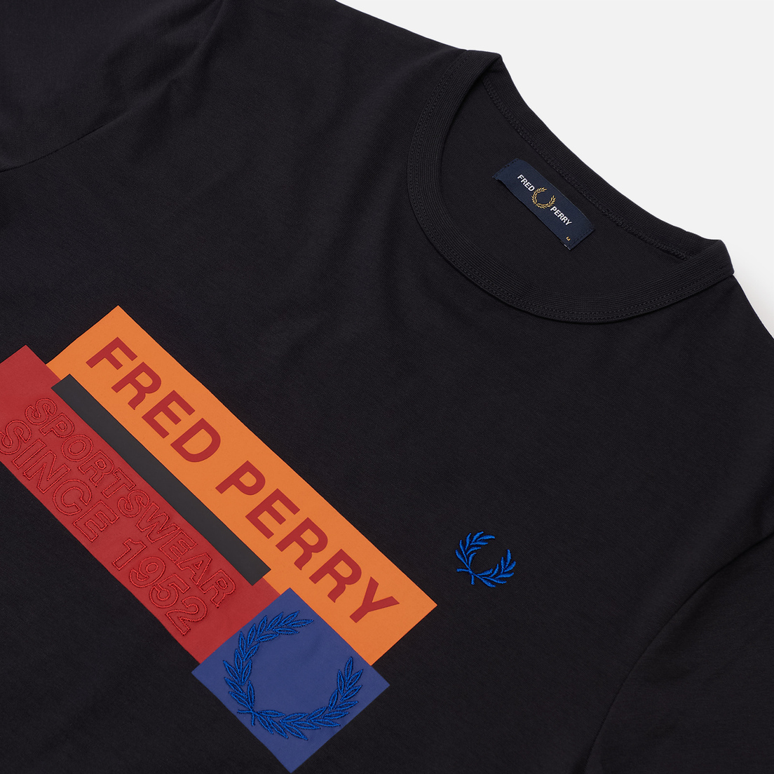 Fred Perry Мужская футболка Colour Block Mixed Graphic