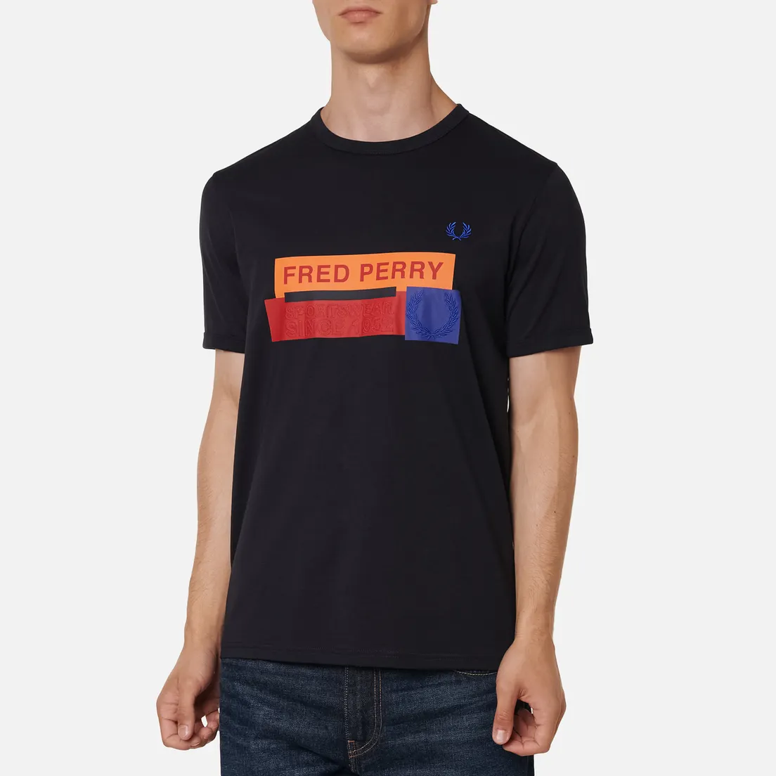Fred Perry Мужская футболка Colour Block Mixed Graphic