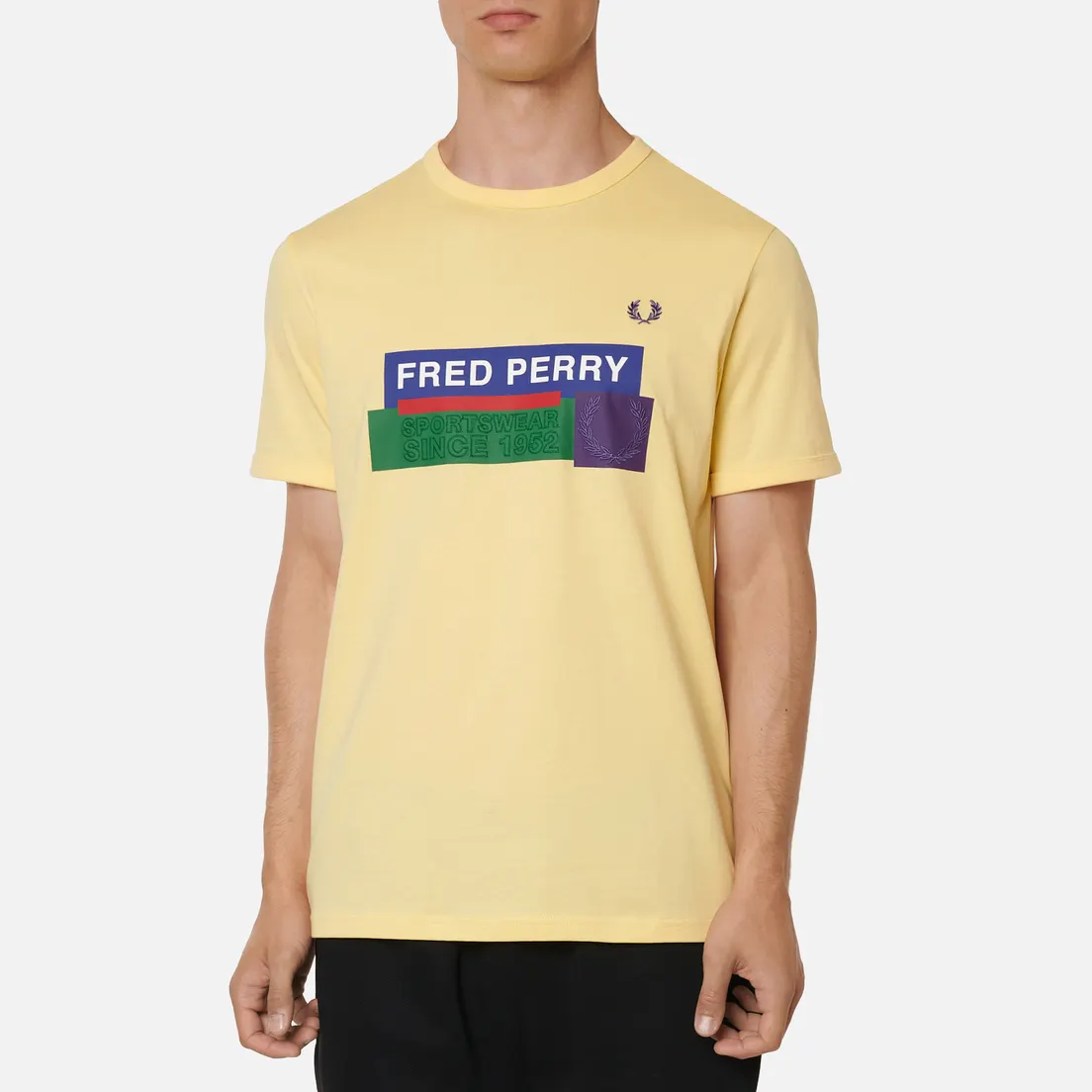 Fred Perry Мужская футболка Colour Block Mixed Graphic