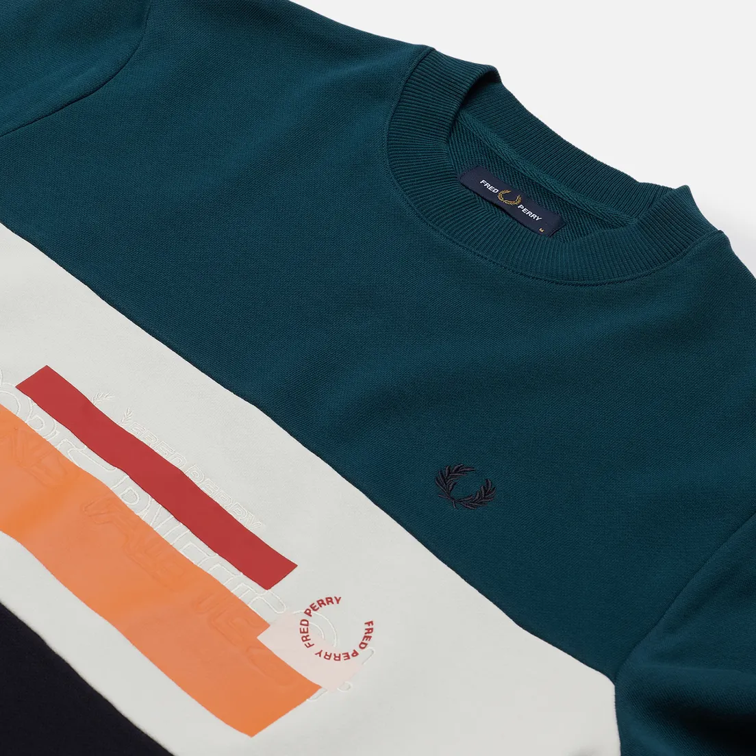 Fred Perry Мужская толстовка Colour Block Mixed Graphic