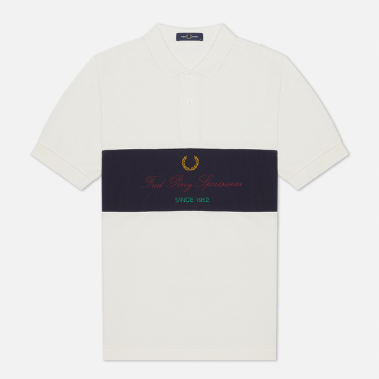 Мужское поло Fred Perry Modernist Streetwear Archive Branding Snow White