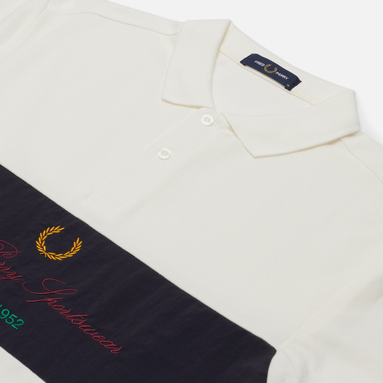 Мужское поло Fred Perry Modernist Streetwear Archive Branding Snow White
