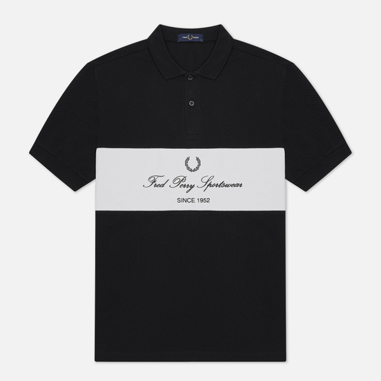 Мужское поло Fred Perry Modernist Streetwear Archive Branding Navy