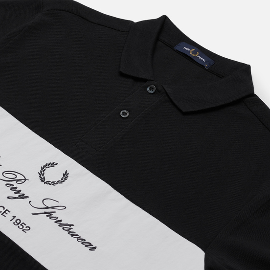 Мужское поло Fred Perry Modernist Streetwear Archive Branding Navy
