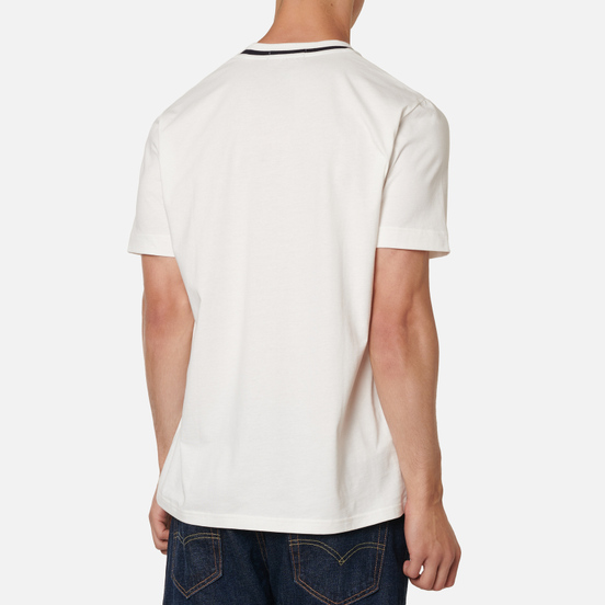 Мужская футболка Fred Perry Modernist Streetwear Script Embroidered Snow White