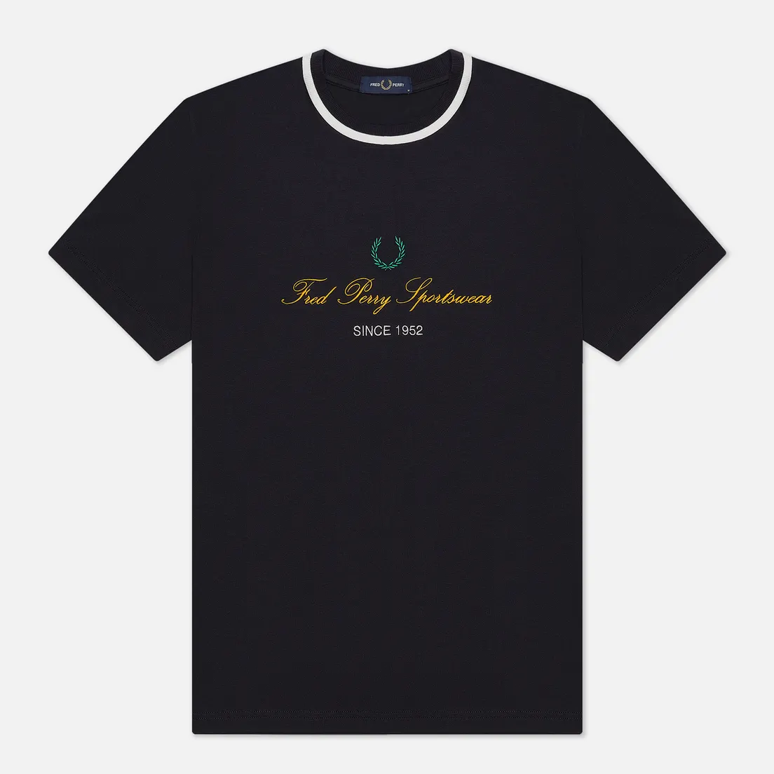 Fred Perry Мужская футболка Modernist Streetwear Script Embroidered