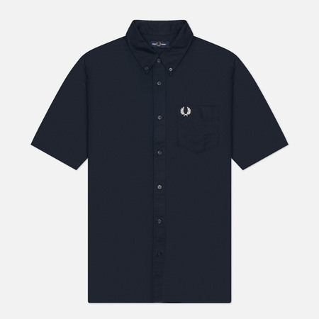 Мужская рубашка Fred Perry Oxford Regular Short Sleeve, цвет синий, размер XL