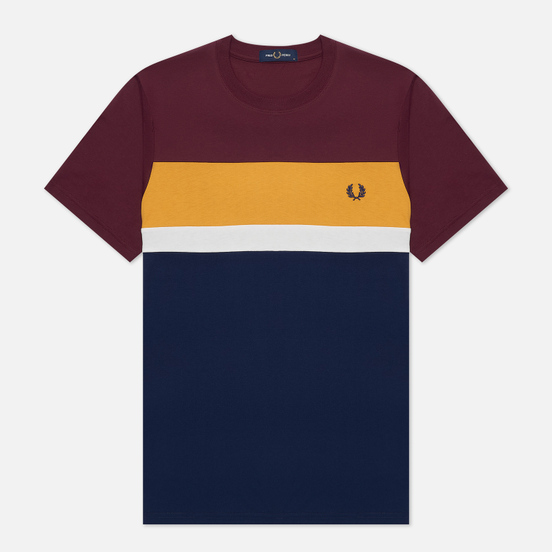 Мужская футболка Fred Perry Colour Block Mahogany