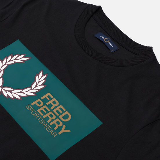 Мужская футболка Fred Perry Logo Colour Block Black