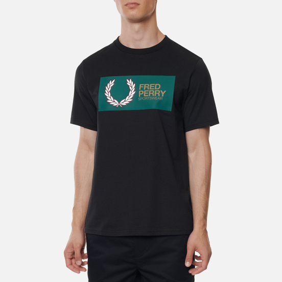 Мужская футболка Fred Perry Logo Colour Block Black