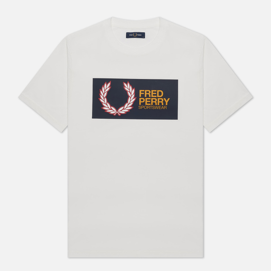 Мужская футболка Fred Perry Logo Colour Block Snow White