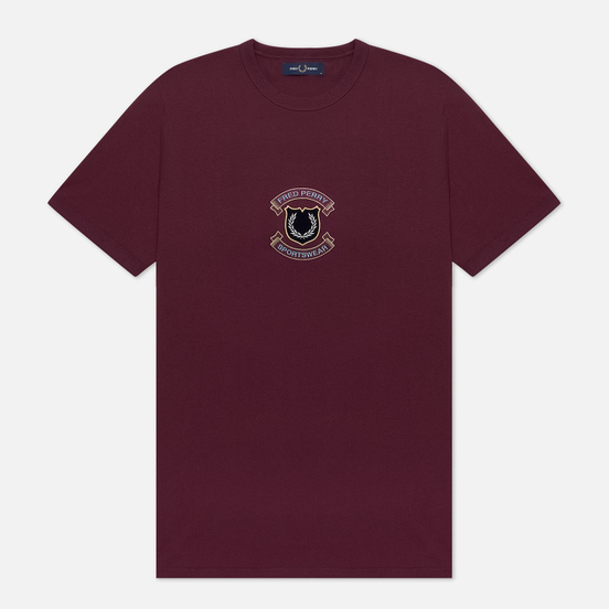 Мужская футболка Fred Perry Embroidered Sheild Mahogany